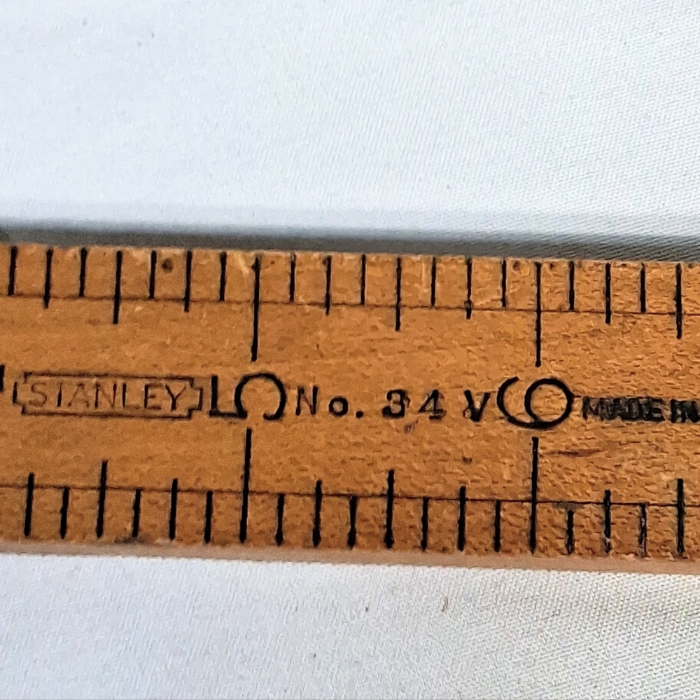 Stanley 34v 1940's Era Vintage Rare Collectible Maple 24" Vertical Ruler - Picture 2 of 12